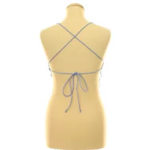 Shein mintás kék necc top