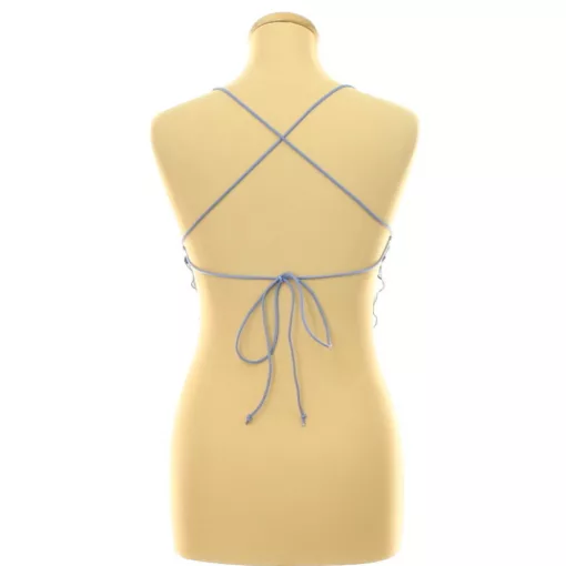 Shein mintás kék necc top