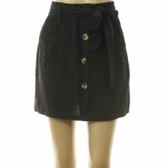 Shein díszgombos fekete szoknya