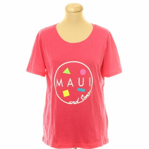 Maui mintás pink pamut póló