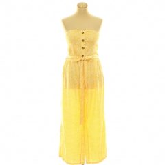 Shein pánt nélküli sárga overál