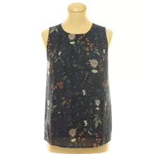 Vero Moda virágmintás kék blúz