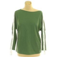 New Collection khakizöld aszimmetrikus felső