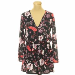 Boohoo virágmintás fekete overál