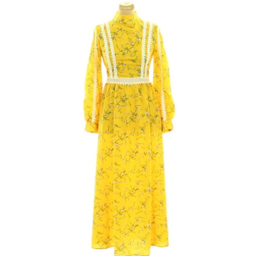 Shein virágmintás sárga ruha