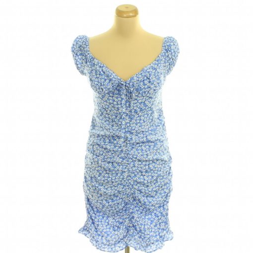 Shein virágmintás kék ruha