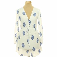 Sinsay mintás fehér overál