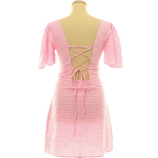 Cropp kockás rózsaszín ruha