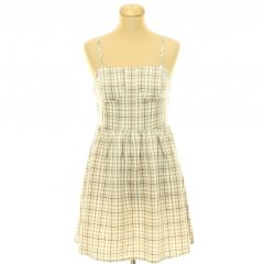 Shein kockás barna ruha