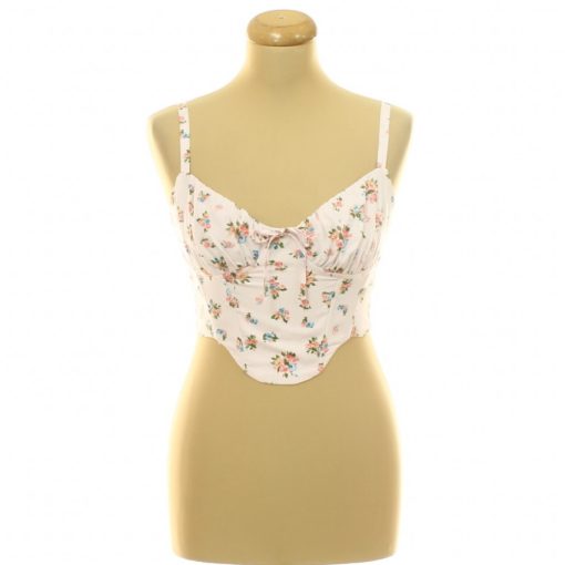 Bershka virágmintás corset top