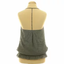 Ted Baker gyöngyös szürke selyem felső