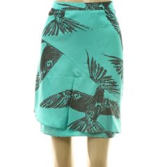 Jones mintás türkizkék szatén szoknya