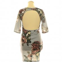 Virágmintás nyitott hátú ruha