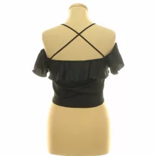 Missguided fodros fekete felső
