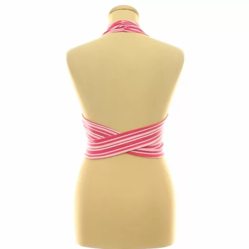 Shein csíkos pink top