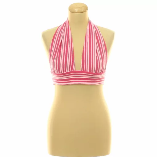 Shein csíkos pink top