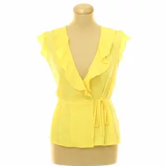 Dorothy Perkins átlapolt sárga blúz