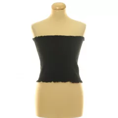 H&M gumírozott fekete top