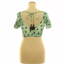 River Island mintás gumírozott top