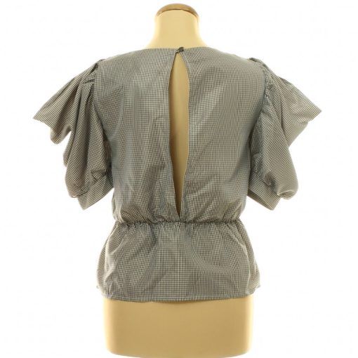 Topshop kockás puffos ujjú  blúz
