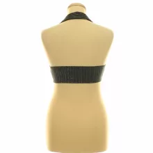 Asos ezüstszálas fekete top