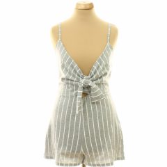 Pretty Little Thing csíkos szürke overál