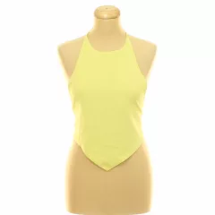 NastyGal sárga szatén top