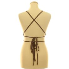 Shein ráncolt barna top