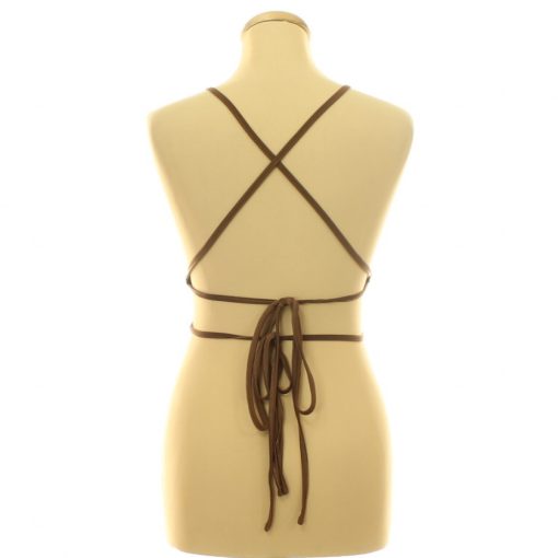 Shein ráncolt barna top