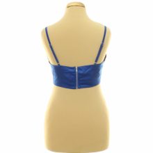 Pretty Little Thing kék szatén top