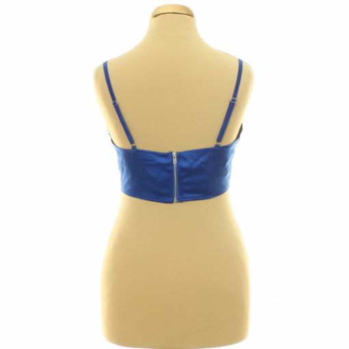 Pretty Little Thing kék szatén top