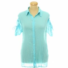 Kingfield pliszírozott kék ing