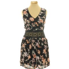 Miss Selfridge virágmintás fekete overál