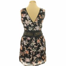 Miss Selfridge virágmintás fekete overál