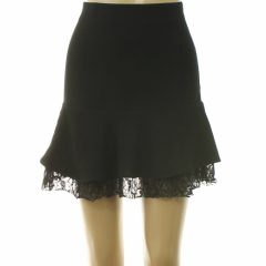 Zara csipkeszegélyes fekete szoknya