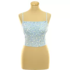 Shein virágmintás kék top