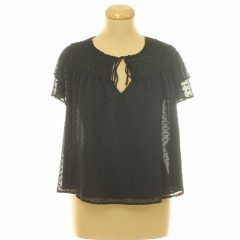 Zara pöttyös fekete blúz