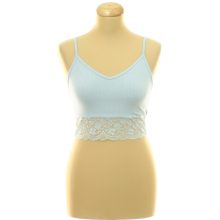 Shein csipkés kék top