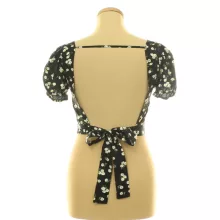 Shein virágmintás fekete top