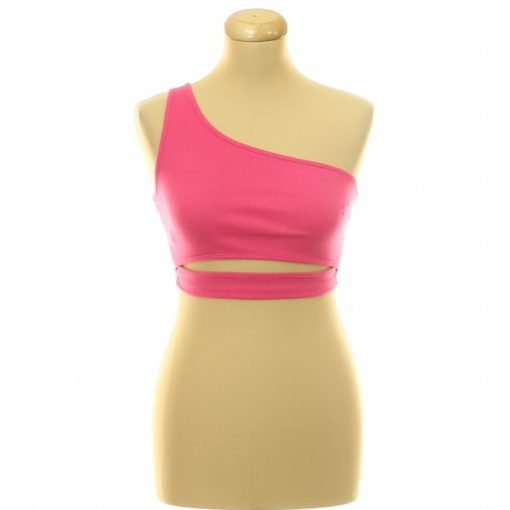 Shein pink félvállas top