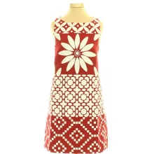Desigual mintás bordó ruha