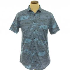 Mintás kék férfi ing