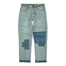 Desigual hímzett-szaggatott farmer