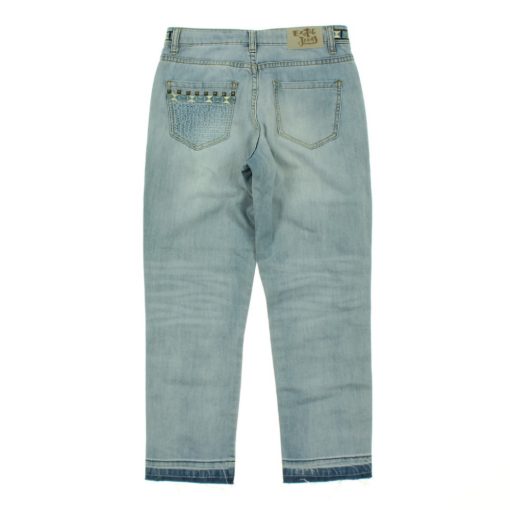 Desigual hímzett-szaggatott farmer