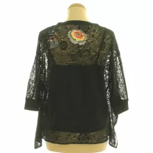 Desigual fekete csipke blúz