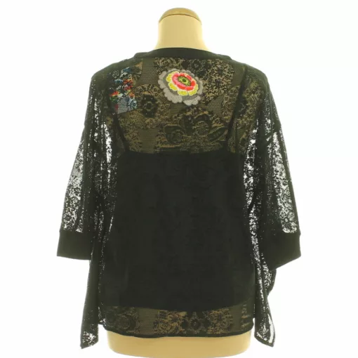 Desigual fekete csipke blúz