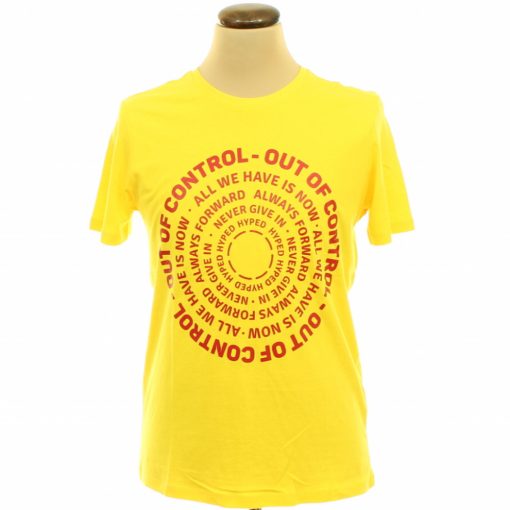 Clockhouse feliratos sárga pamut póló