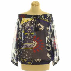 Desigual mintás lila blúz