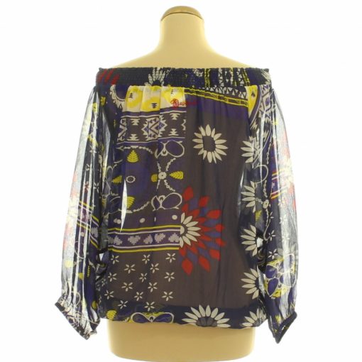 Desigual mintás lila blúz