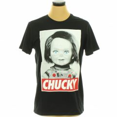 Chucky-s fekete pamut póló